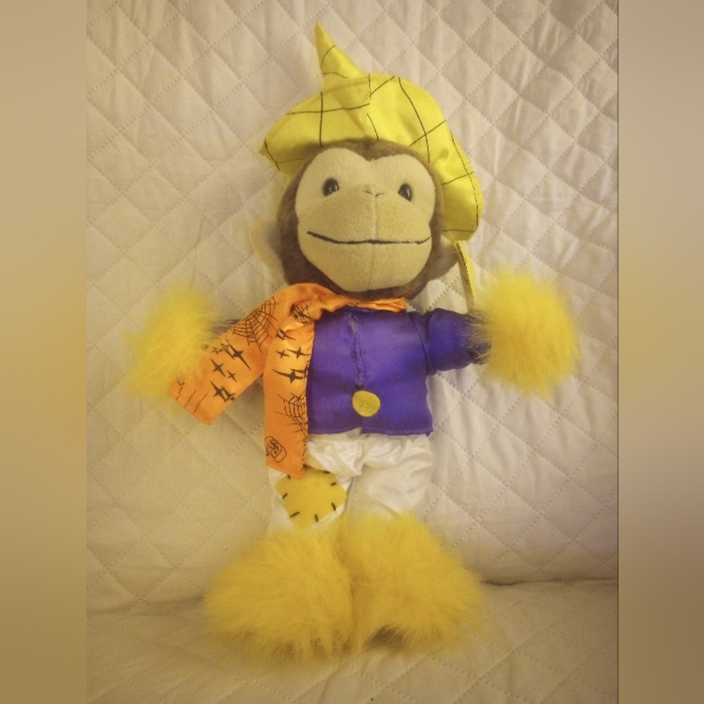Curious George Scarecrow Stuffed Animal 16"